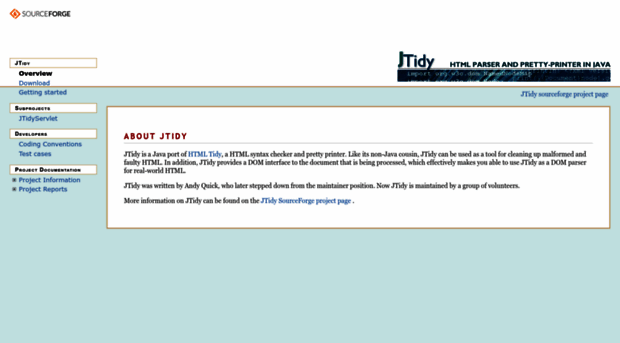 jtidy.sourceforge.net
