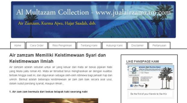 jualairzamzam.com