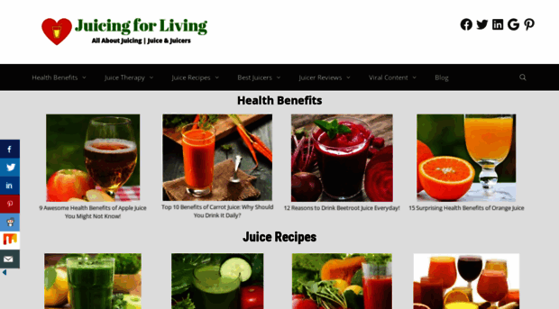 juicingforliving.com