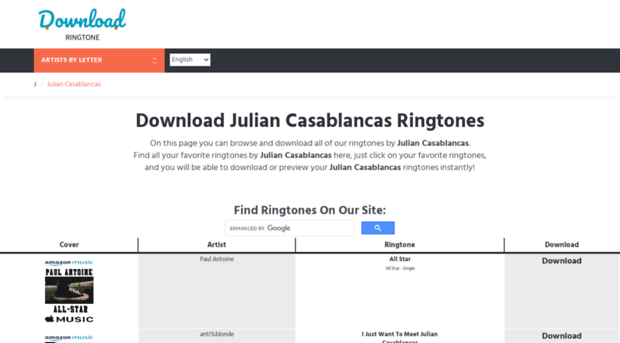 juliancasablancas.download-ringtone.com