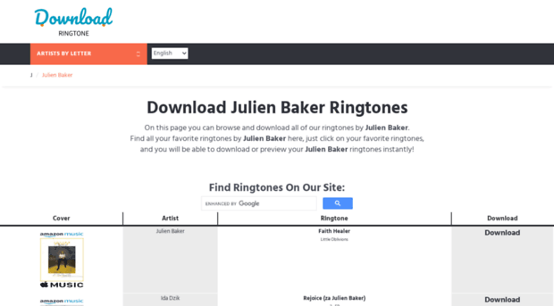 julienbaker.download-ringtone.com