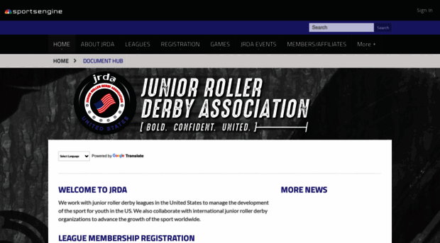 juniorrollerderby.sportngin.com