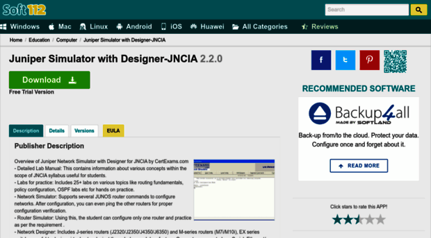 juniper-simulator-with-designer-jncia.soft112.com