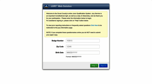 Jury.duvalclerk.com - Jury+ Web Solution By Jury Sys... - Jury Duvalclerk