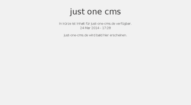 just-one-cms.de