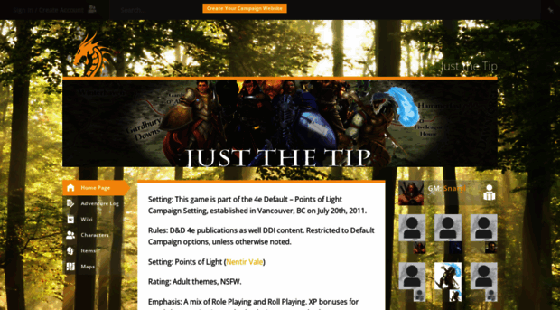 just-the-tip.obsidianportal.com