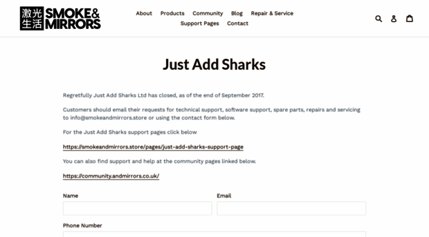 justaddsharks.co.uk