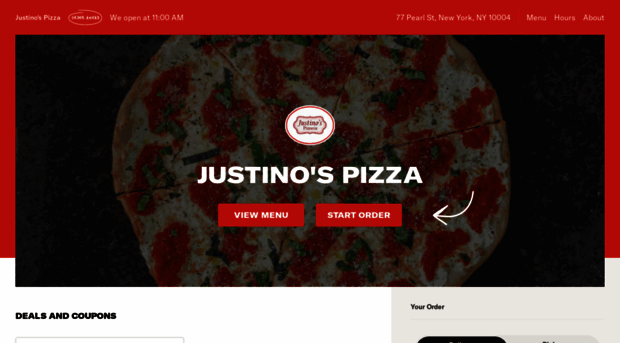justinospizzanewyork.com