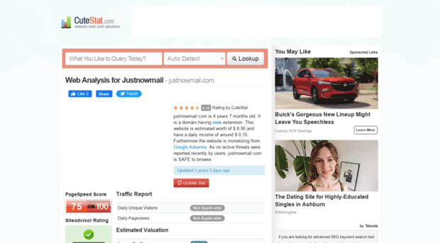 justnowmail.com.cutestat.com