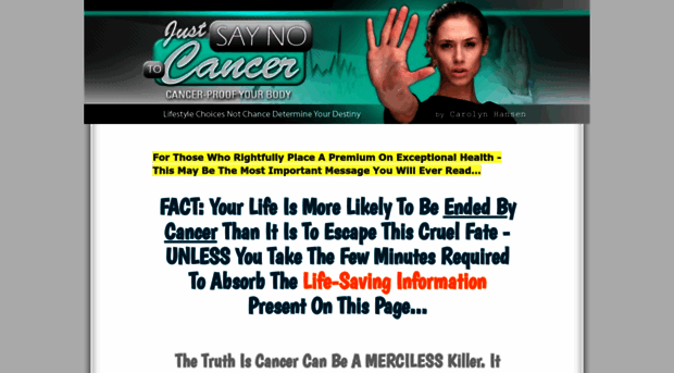 justsaynotocancer.com