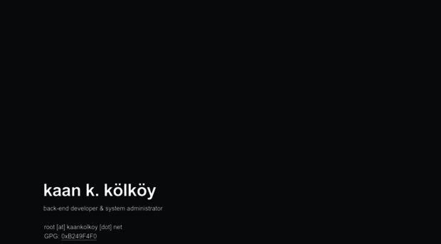 kaankolkoy.net