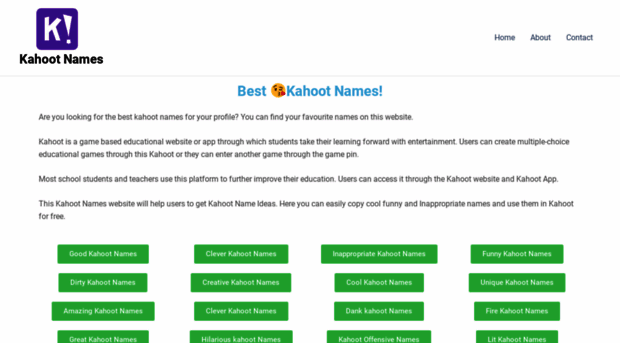 kahootnames.com