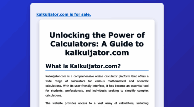 kalkuljator.com