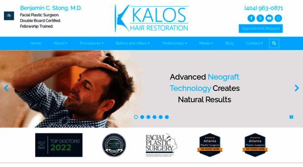 kaloshairtransplant.com