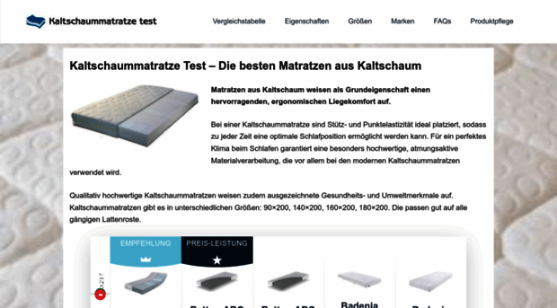 kaltschaummatratzetest.net