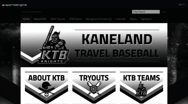 kanelandtravelbaseball.com