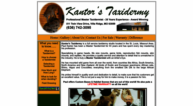 kantorstaxidermy.com