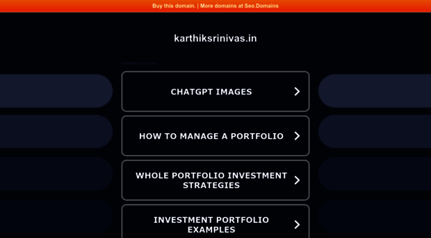karthiksrinivas.in