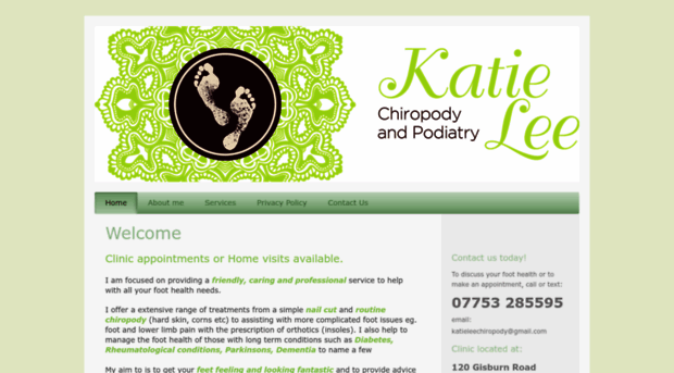 katieleechiropody.co.uk