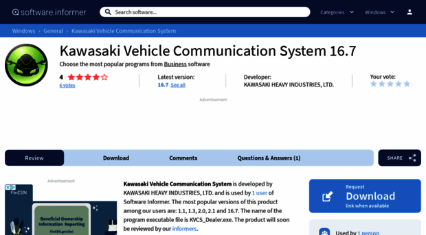 kawasaki-vehicle-communication-system.software.informer.com