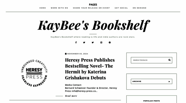 kaybeesbookshelf.com