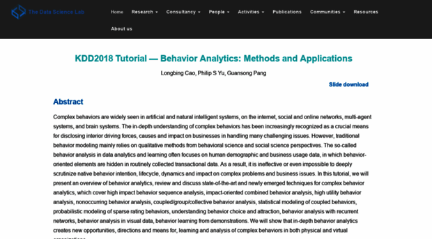 kdd2018tutorial-behavior.datasciences.org