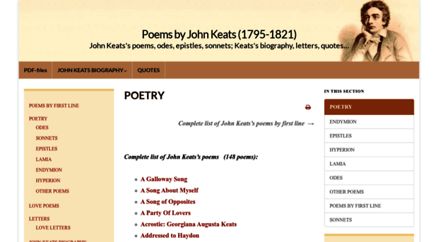 keats-poems.com