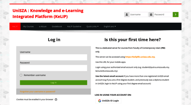 kelipfki.unisza.edu.my - UniSZA : Knowledge and e-Learn... - KeLIP Fki