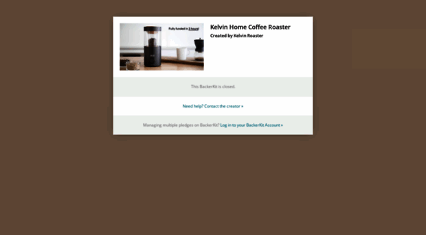 kelvin-home-coffee-roaster.backerkit.com