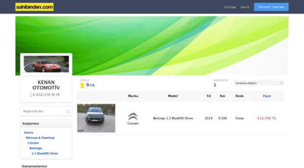 kenanotomotivistanbul.sahibinden.com
