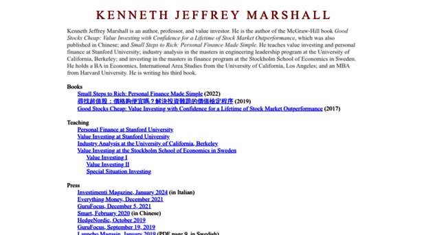 kennethjeffreymarshall.com