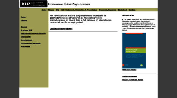kenniscentrumhistoriezorgverzekeraars.nl