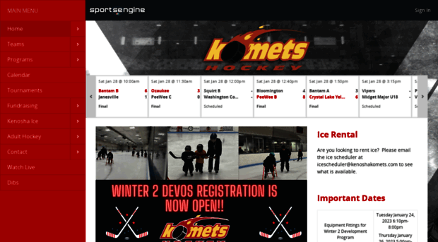 kenoshakometshockey.com