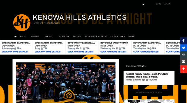 kenowahillsathletics.com