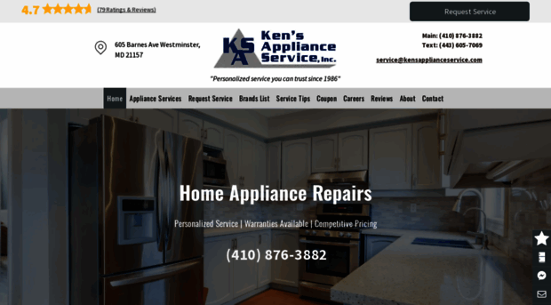 kensapplianceservice.com