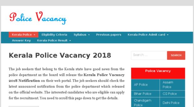 kerala.policevacancy.in