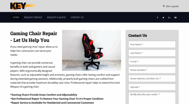 keygamingchairrepair.com