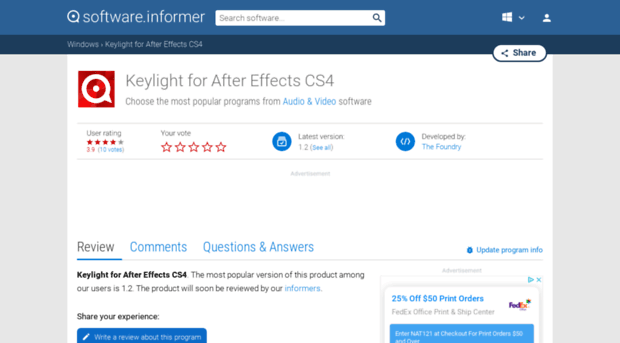 keylight-for-after-effects-cs4.software.informer.com