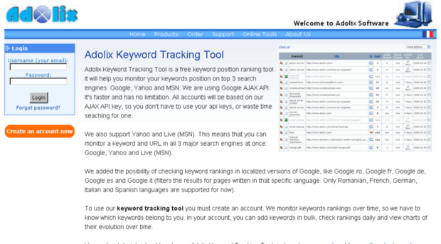 keyword-tracking-tool.adolix.com