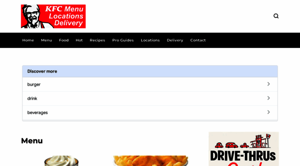 kfcmenu.info