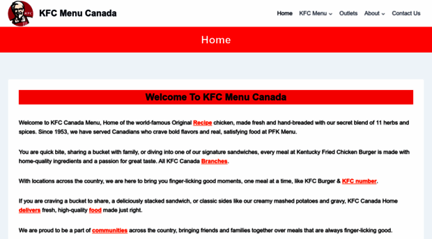 kfcmenuca.info