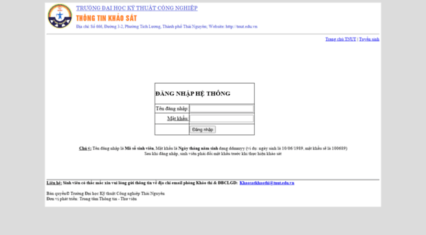 khaosat.tnut.edu.vn