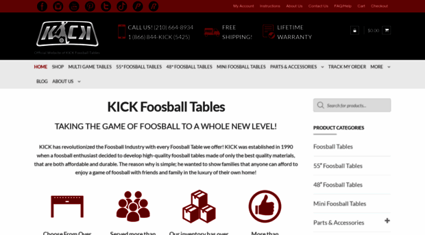 kickfoosballtables.com