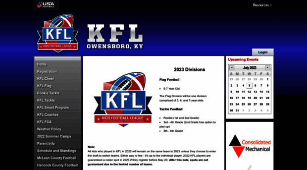 kidsfootballleague.com