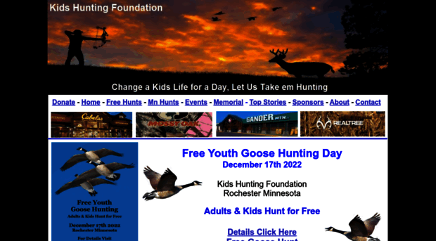 kidshuntingfoundation.com