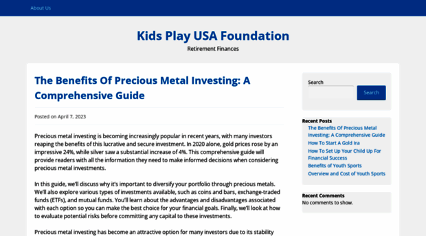 kidsplayusafoundation.org