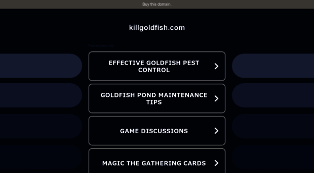 killgoldfish.com