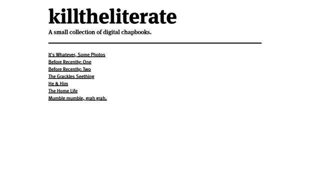 killtheliterate.com