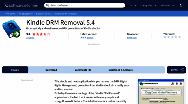 kindle-drm-removal.software.informer.com