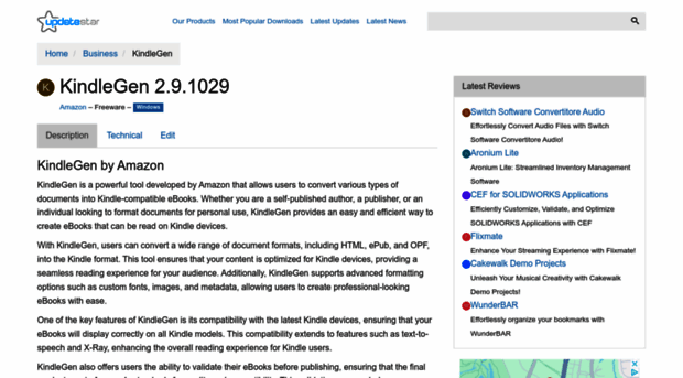 kindlegen.updatestar.com